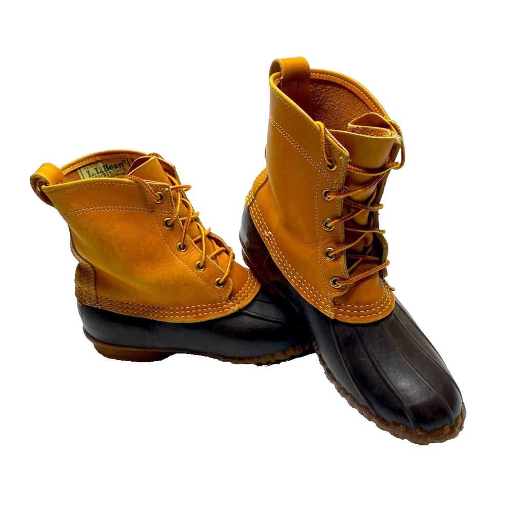 Vintage L.L. Bean Women's Lace Up Leather Bean Boots Duck Boots Winter Size 8